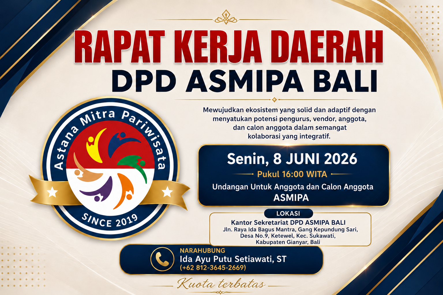 RAKERDA DPD ASMIPA BALI